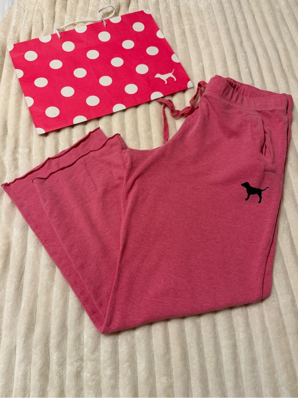 Pink Victoria's Secret Y2K wide leg Sweatpants oversized